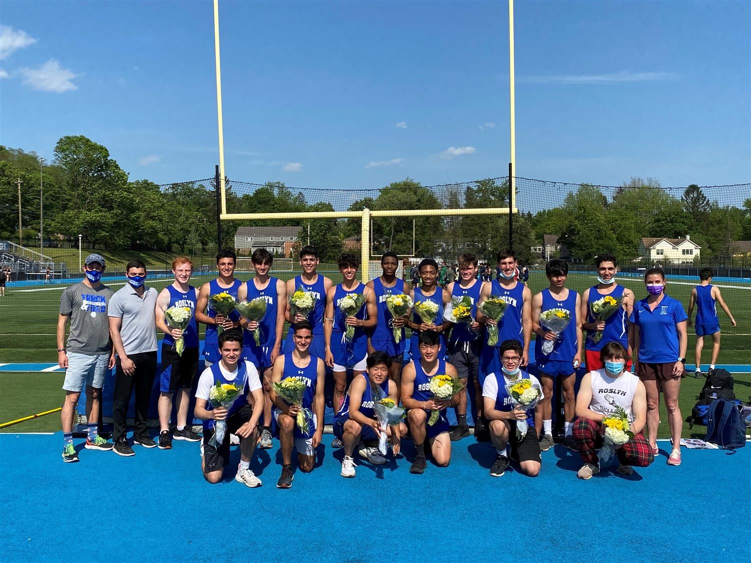 Boys Track and Field Team with Coaches